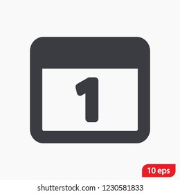 calendar 1 icon  vector 10 eps design