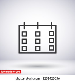 calendar 1 icon  vector 10 eps design