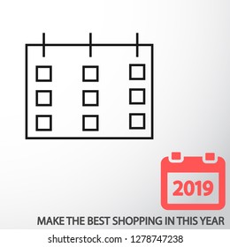 calendar 1 icon  vector 10 eps design