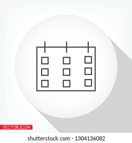 calendar 1 icon  vector 10 eps design