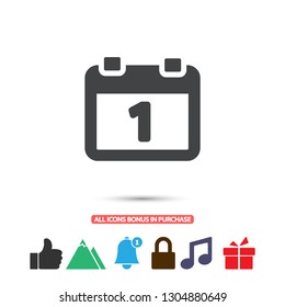 calendar 1 icon  vector 10 eps design