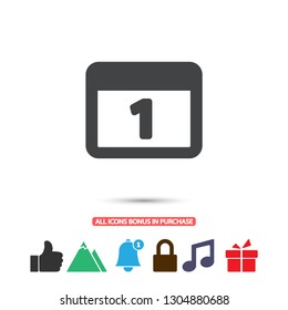 calendar 1 icon  vector 10 eps design