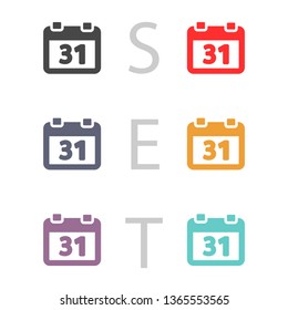 calendar 1 icon  vector 10 eps design