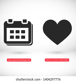 calendar 1 icon  vector 10 eps design. lorem ipsum Flat Design JPG
