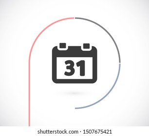 calendar 1 icon vector 10 eps design. lorem ipsum Flat Design JPG