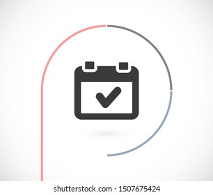 calendar 1 icon vector 10 eps design. lorem ipsum Flat Design JPG