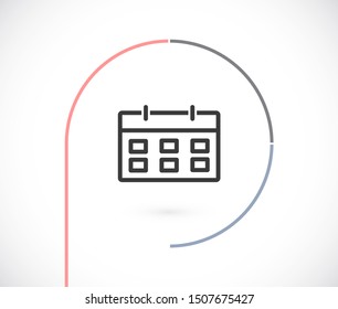 calendar 1 icon vector 10 eps design. lorem ipsum Flat Design JPG