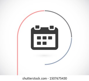 calendar 1 icon vector 10 eps design. lorem ipsum Flat Design JPG