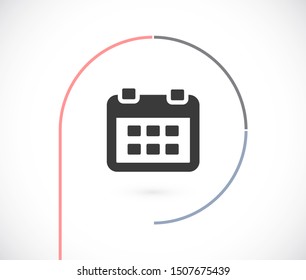calendar 1 icon vector 10 eps design. lorem ipsum Flat Design JPG