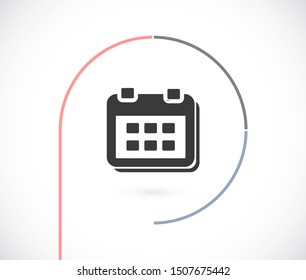 calendar 1 icon vector 10 eps design. lorem ipsum Flat Design JPG