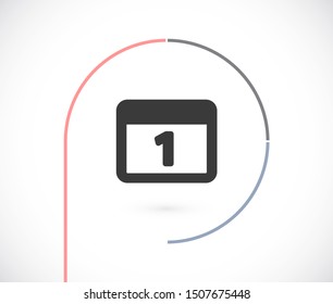 calendar 1 icon vector 10 eps design. lorem ipsum Flat Design JPG