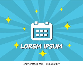 calendar 1 icon vector 10 eps design. lorem ipsum Flat Design JPG