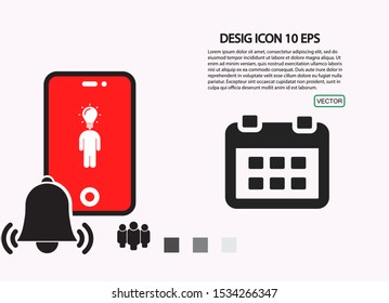 calendar 1 icon vector 10 eps design. lorem ipsum Flat Design JPG