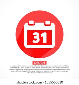 calendar 1 icon vector 10 eps design. lorem ipsum Flat Design JPG