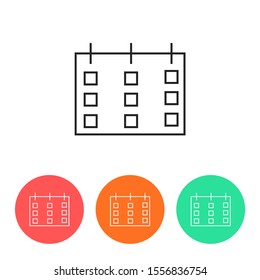 calendar 1 icon vector 10 eps design. lorem ipsum Flat Design JPG