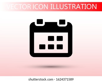 calendar 1 icon vector 10 eps design. lorem ipsum Flat Design JPG