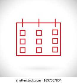 calendar 1 icon vector 10 eps design. lorem ipsum Flat Design JPG