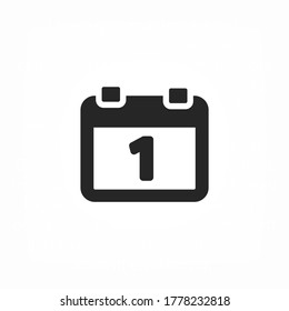 Kalender 1 Symbol Vektorgrafik 10 eps Design. lorem ipsum flaches Design JPG