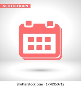 calendar 1 icon vector 10 eps design. lorem ipsum Flat Design JPG