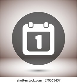 calendar 1 vector icon