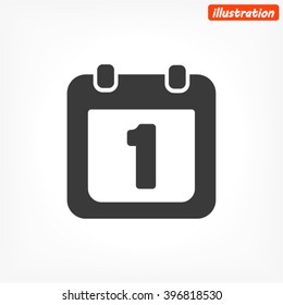 calendar 1 vector icon