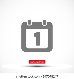 calendar 1 vector icon