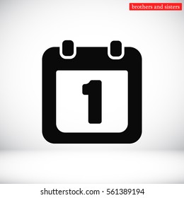 calendar 1 vector icon