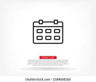 calendar 10 eps bond icon design vector graphics