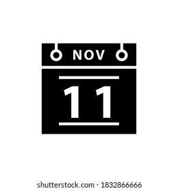 calendar 11 november icon for your design