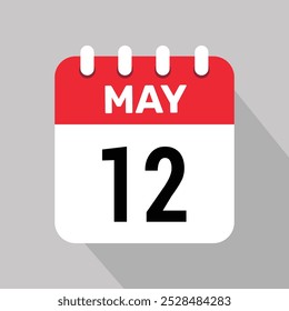 calendário 12 pode ícone vetor gráfico design ilustração fundo.