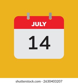 calendar 14th fourteen of july