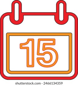 Calendar 15 Icon Design | Vector Art