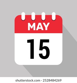 calendário 15 pode ícone vetor gráfico design ilustração fundo.