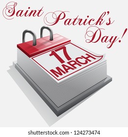 calendar 17 March Saint Patrick's Day