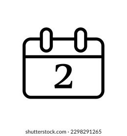 Calendar 2 icon, vector illustration. vector calendar 2 icon illustration isolated on white background..eps