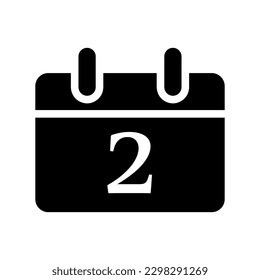 Calendar 2 icon, vector illustration. vector calendar 2 icon illustration isolated on white background