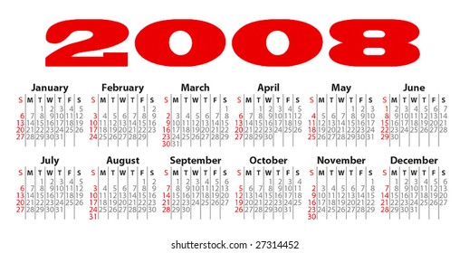 Calendario para 2008
