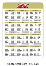Calendar 2008