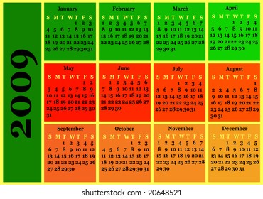 calendar 2009