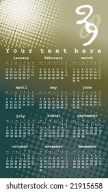 Calendar for 2009, Monday start