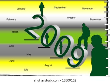 Calendar to 2009 years