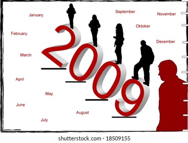 Calendar to 2009 years