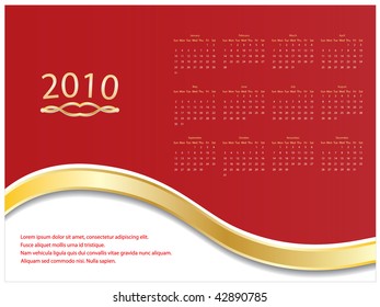Calendar 2010 - 12 months