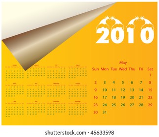 Calendar for 2010 - may