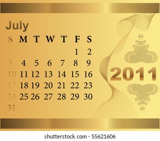 calendar for 2011