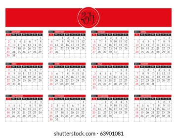 Calendar for 2011