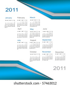 Calendar 2011, business style.