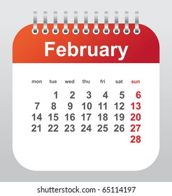 calendario 2011: febrero