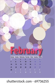 Calendar for 2011 "February"