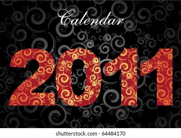 calendar for 2011 with nice ornament
